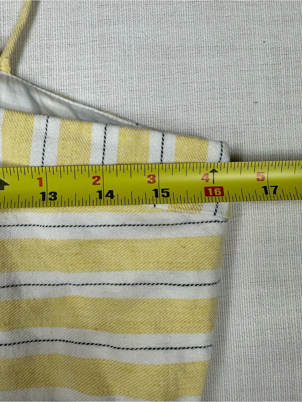 Banana Republic Linen Blend Wide‎ Leg Cropped Jumpsuit 4P Petite Yellow Striped